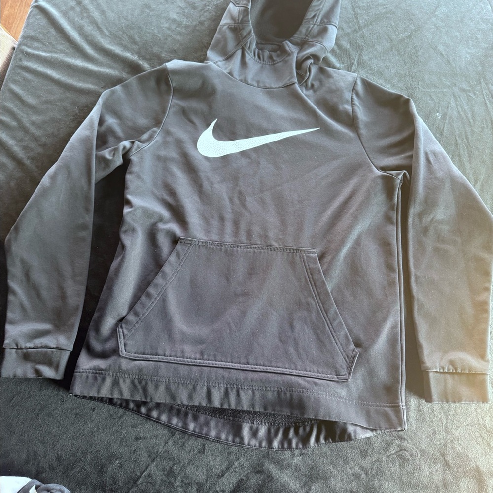 Nike Black Dri-FIT Pullover with White Swoosh Detail